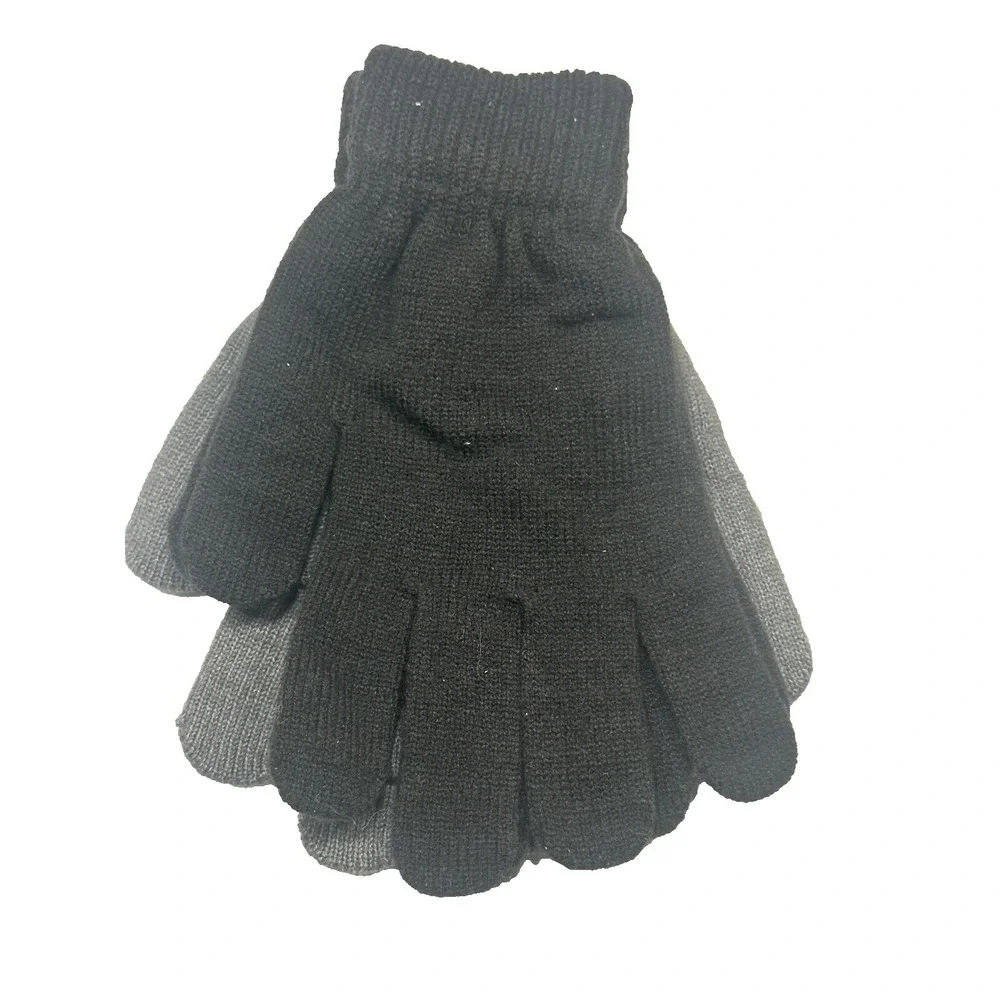 NEW time and tru‎ womens 2 pairs winter gloves black & grey